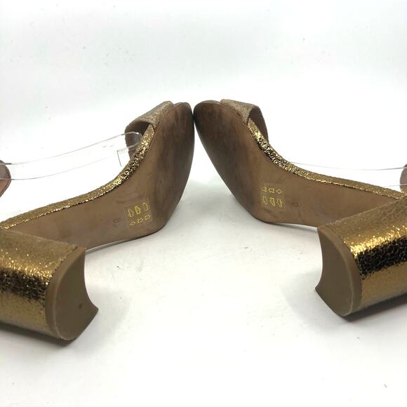 Madewell The Regina Metallic Gold Ankle-Strap Sandals Women's 8 US - Picture 8 of 9